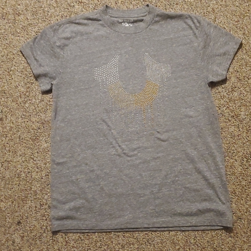 TRUE Religion World Tour Gray Tee Size Small